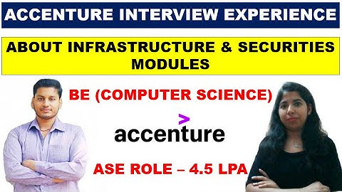 Accenture Interview Experience | About Infrastructure & Security Technology Modules | Pre Onboarding