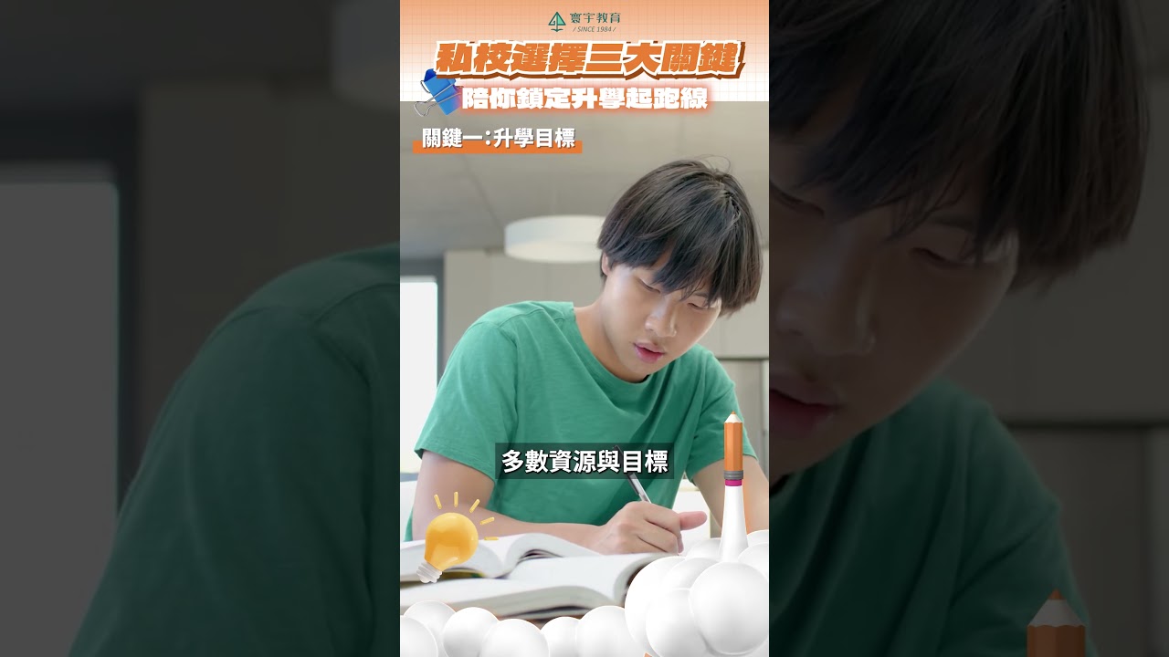 私校選擇三大關鍵!陪你鎖定升學起跑線《升學QA解憂室》|寰宇教育 縮圖