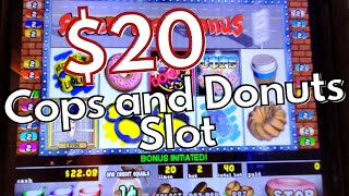 Playing $20 on Cops and Donuts Slot at Silverton Casino - Las Vegas