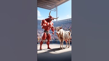 Cow Faces Off Against Redbull in Jaw-Dropping Match | #aividiotu #cowfight #hailuoai #minimax