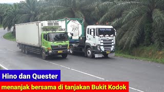 Hino dan Quester menanjak di bukit kodok