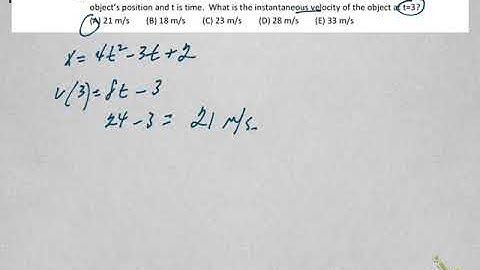 AP C Mechanics Kinematics 1D - MC #26