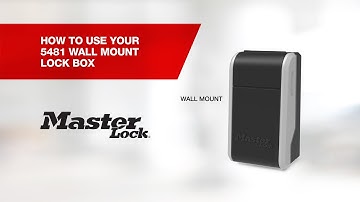 Operating the Master Lock 5481 Lock Box