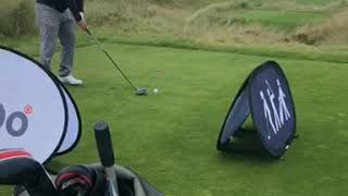 1st tee driver at Trump international golf links scotland in aid of prostate Cancer UK