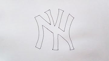 How to draw YANKEES logo step by step