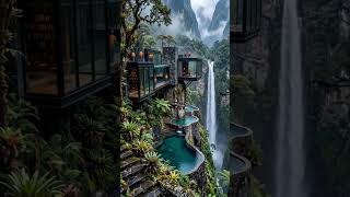 Waking Up in a Hidden Jungle Paradise with Tiered Infinity Pools 🌴🐒
