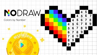 How to Complete a Pixel Dabbing Unicorn in 30 Sec | No.Draw | Color by number| Art Games screenshot 2