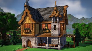 Minecraft: How To Build A Medieval Starter House | Tutorial