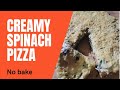 Creamy Spinach Pizza NO BAKE