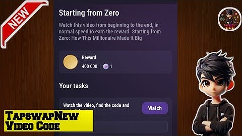 Starting From Zero | Tapswap Code | 1st November Tapswap Watch Video Code