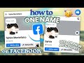 How to ONE NAME on Facebook | Old or New Accounts 2025
