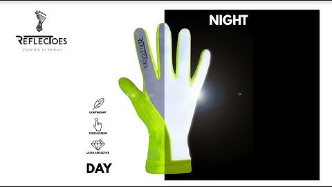 ReflecToes Reflective Running Gloves Lightweight Hi Vis Winter Running Gear