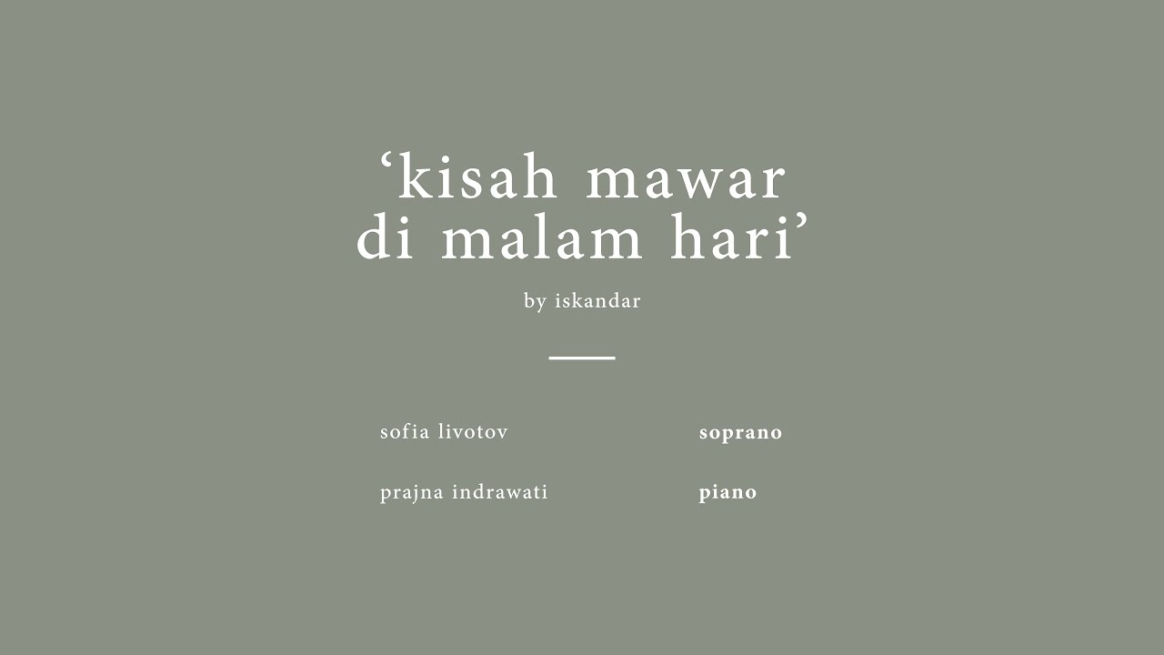Tembang Bulanan — 'Kisah Mawar di Malam Hari' by Iskandar