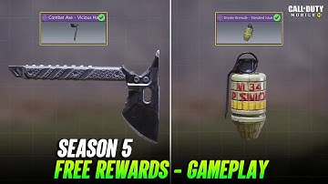 Free Combat Axe & Smoke Skins Gameplay CODM - Season 5 Leaks COD Mobile
