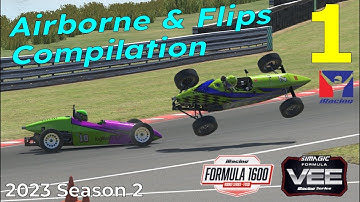 Formula Vee/Ray FF1600 iRacing Airborne and Flips Crash Compilation - iRacing 2023 Season 2 (1)
