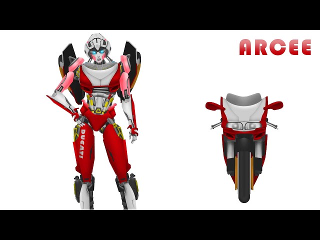 Arcee RISE OF THE BEASTS transform - Transformers Short Series class=