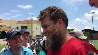 Miami Dolphins QB Ryan Fitzpatrick talks about competing with Josh Rosen