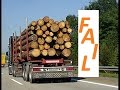 FAIL | Wood Transport Trailer Truck Accident