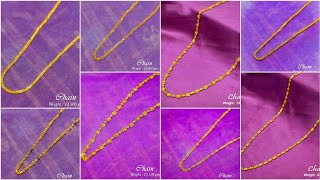 Gold Chain designs for Women | Light weight gold chain Designs|| Gold Chain Weight and Price|