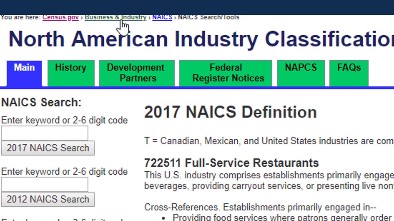NAICS Codes YouTube