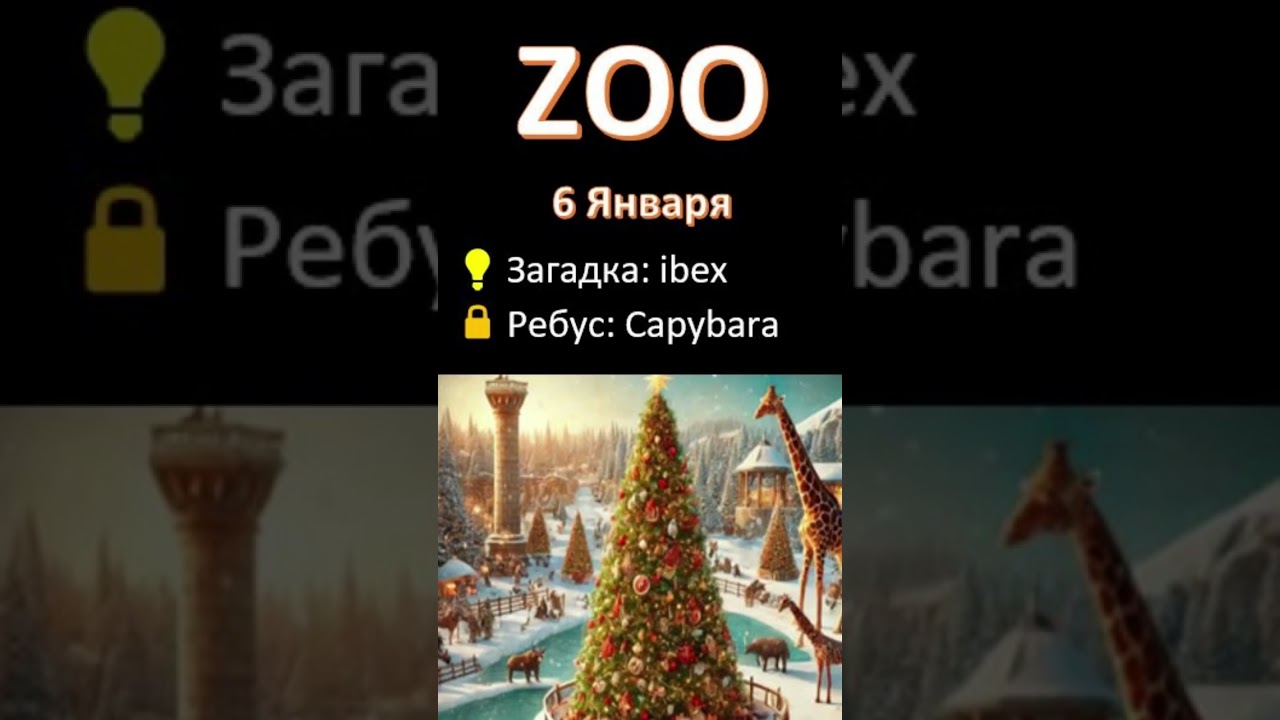 ZOO: комбо на 4 Января (Ребус+Загадка)