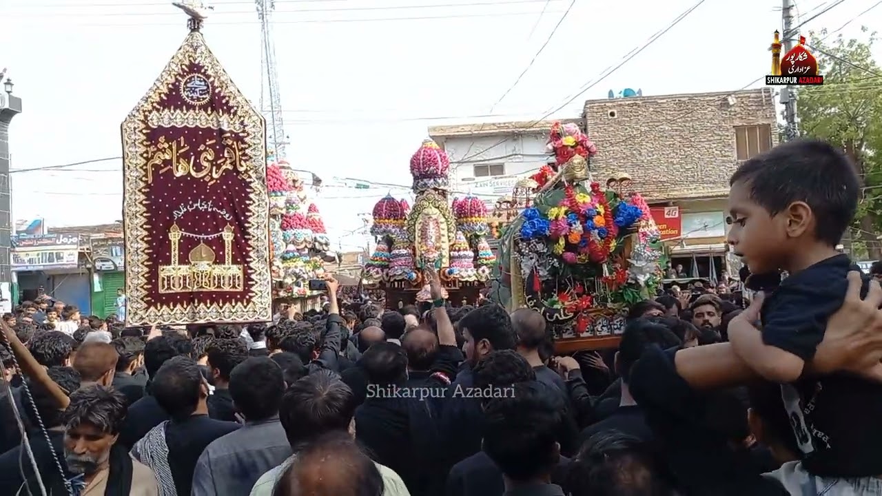 Youm-e-Ashoor 1445/2023 | 10 Muharam Part 1 | Markazi Julos Shikarpur, Sindh #shikarpurazadari