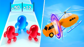 Satisfying Mobile Games 2023 - Join Blob Clash 3D, Shape-shifting, Roof Rails, Marble Run 3D...