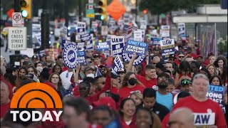 UAW walkouts expand amid possible strike in health care industry