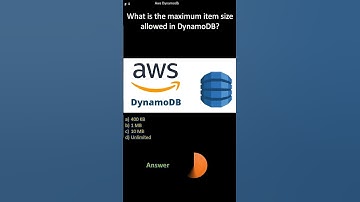 AWS Dynamodb| What is the maximum item size allowed in DynamoDB?