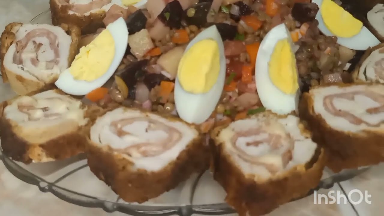 Cordon bleu  كوغدون بلو.. بطريقة سهلة ومبسطة مع سلطة مشبعة وسهلة التحضير