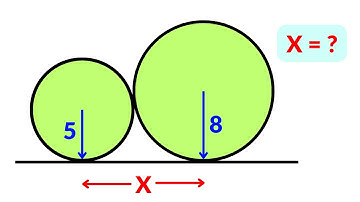Find the length of common tangent of 2 touching circles