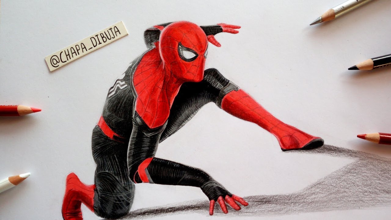 Introducir 115+ imagen spiderman dibujo lejos de casa