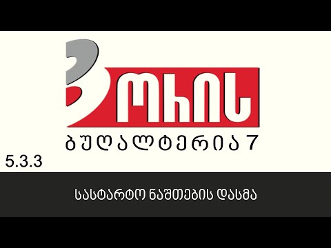 ორის ბუღალტერია 7 - სასტარტო ნაშთების დასმა (5.3.3)