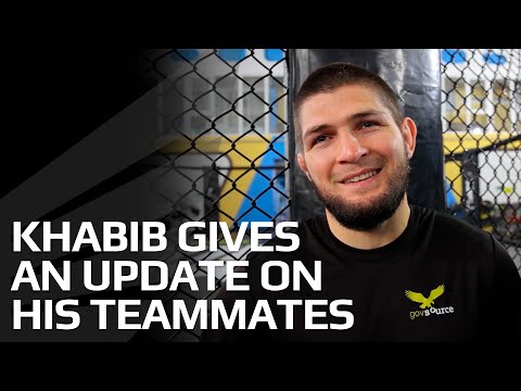 'It'll be a busy month for my teammates' - Khabib Nurmagomedov pops in for a training session