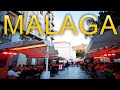 Malaga City Evening Walk in October, Andalucia, Costa del Sol, Spain [4K]