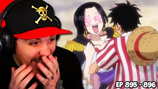 One Piece Episode 895 - 896 REACTION | BOA IS BACK?!