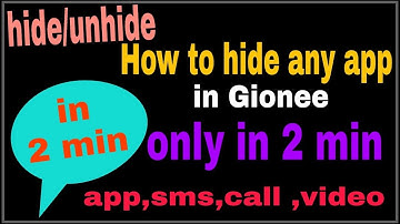 how to hide and unhide app || Gionee mobiles