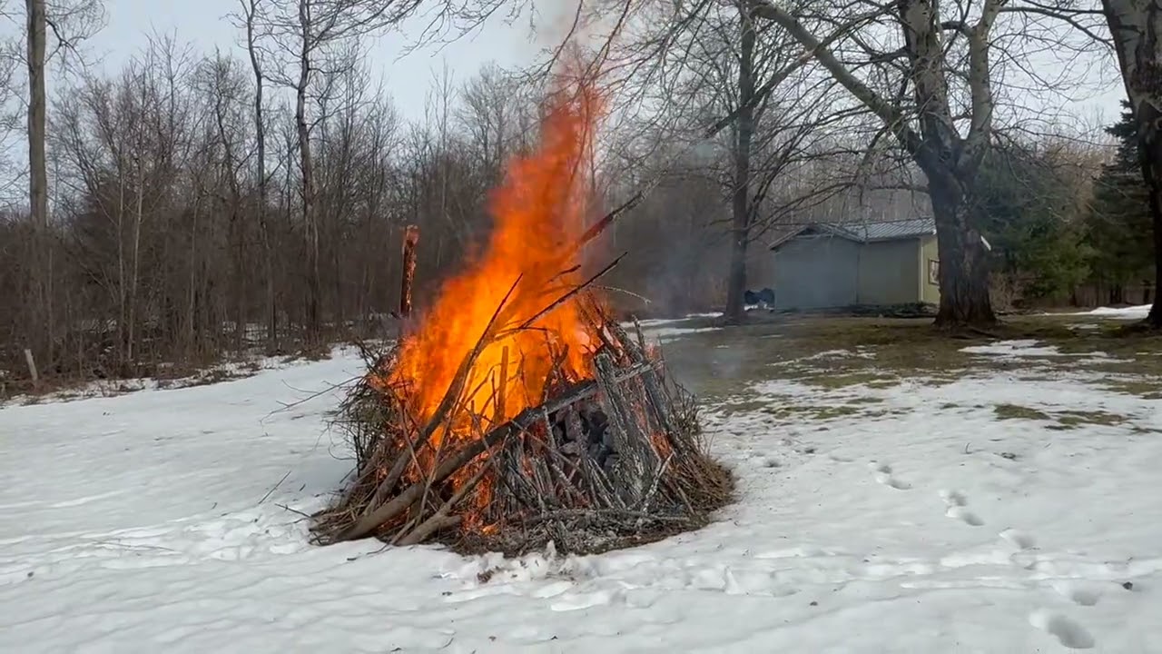Pyromaniacs' Delight, My Annual Vermont Burn Pile