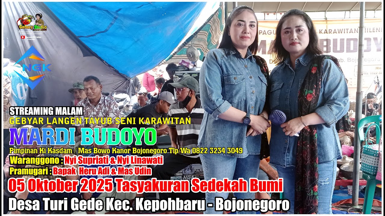 LIVE MALAM SEDEKAH BUMI DESA TURIGEDE KEPOHBARU BOJONEGORO NYI SUPRIATI & NYILINAWATI MARDI BUDOYO