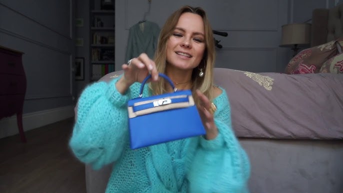 Hermes Kelly 20 Mini Sellier Bag Blue Hydra Chevre Leather Gold Hardwa –  Mightychic