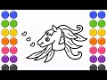 Unicorn 🦄 Drawing and Colouring #Easydrawingforkids #easylearningforkids