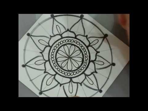 莉莉的每日一畫#122  How to draw Mandala ?  如何畫曼陀羅？