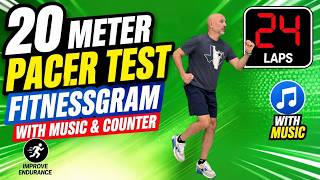20 Meter PACER Test | FitnessGram Audio | PE Class Fitness Test with Music & Callout Numbers 🏃‍♂️