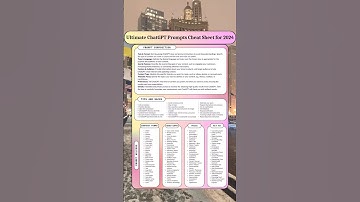 Ultimate ChatGPT Prompts Cheat Sheet for 2024. #chatgptprompts #promptengineering #prompts