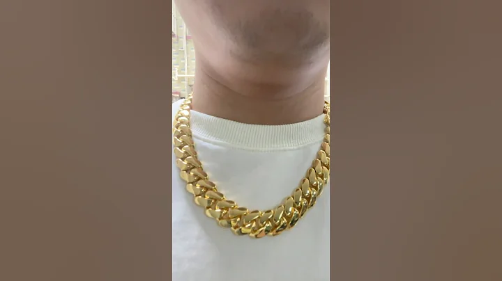 18K Gold Plated Miami Cuban Link Chain | 18MM B 22IN 18K #gold #chain #jewellery