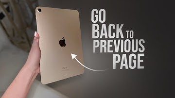 How to Go Back to Previous Page on iPad (tutorial)