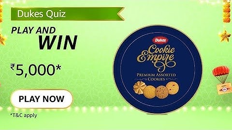 Amazon Dukes Quiz Answers Today | 14 October 2021 | Daily QuizTime