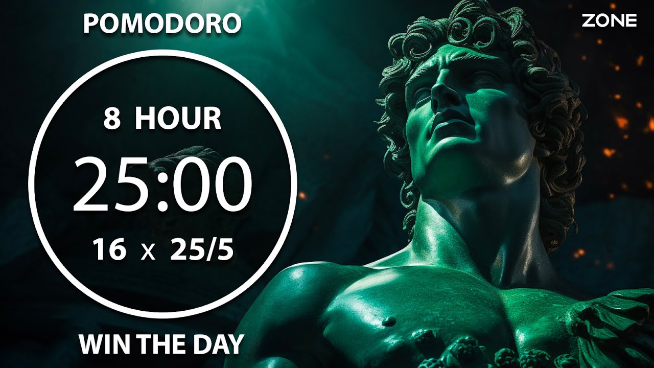 Master Your Focus, Conquer Your Day | 8 Hour 25/5 Pomodoro Timer for ...