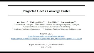 Paper Introduction: Projected GANs Converge Faster