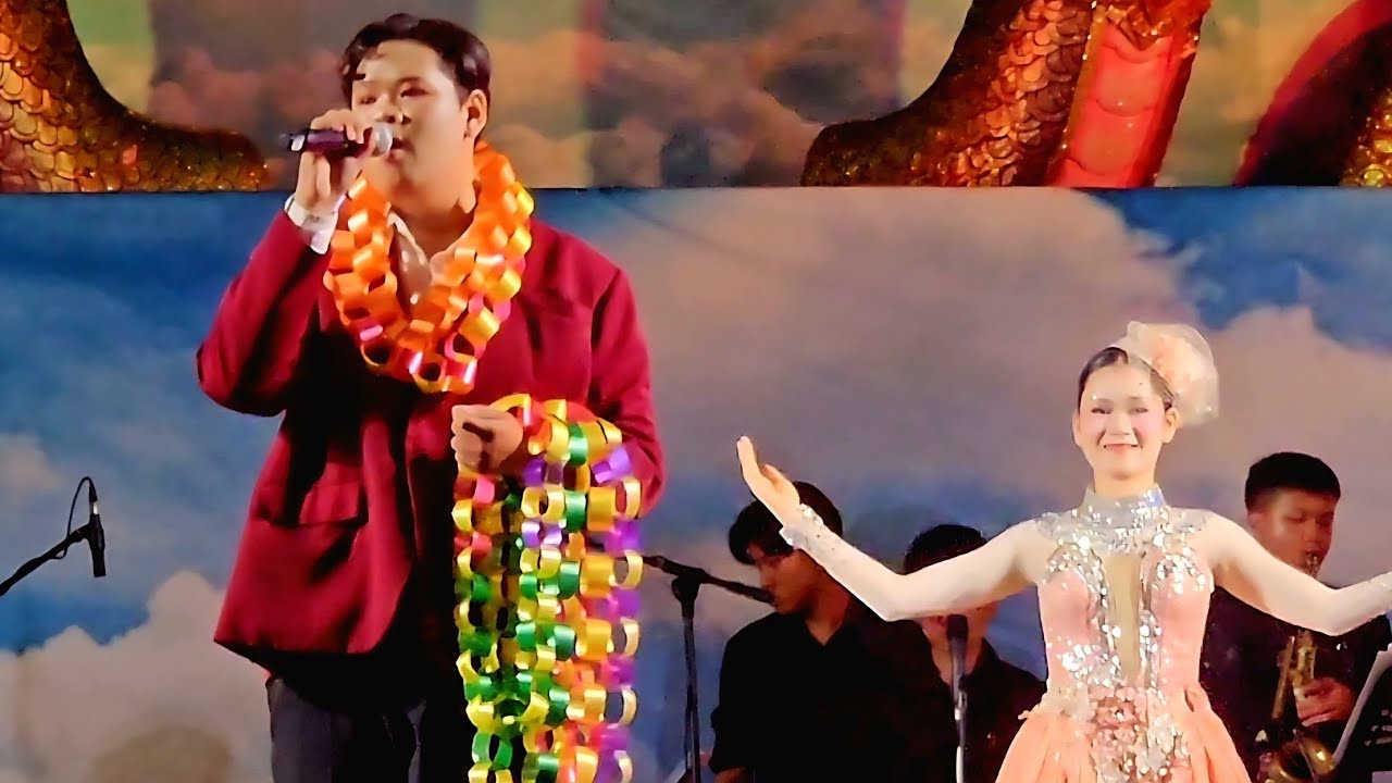 ล่องเรือหารัก - ลูกทุ่งร่มแดง โรงเรียนสันกำแพงฉลองวิหารพระแก้วหยก วัดเด่นสะหลีศรีเมืองแกน 20 ก.พ. 69